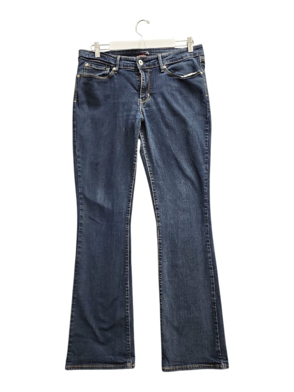 Dark Wash Bootcut Flare Jeans Y2K High Rise Sz 16 W33 L34 | Levi's Denim Retro - Picture 2 of 14